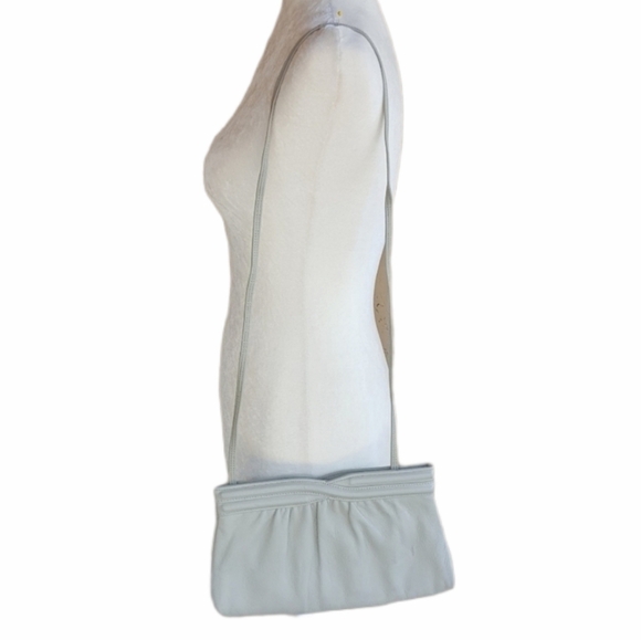 Ande -‎ Vintage Gray Leather Clutch/Crossbo… - Picture 1 of 6